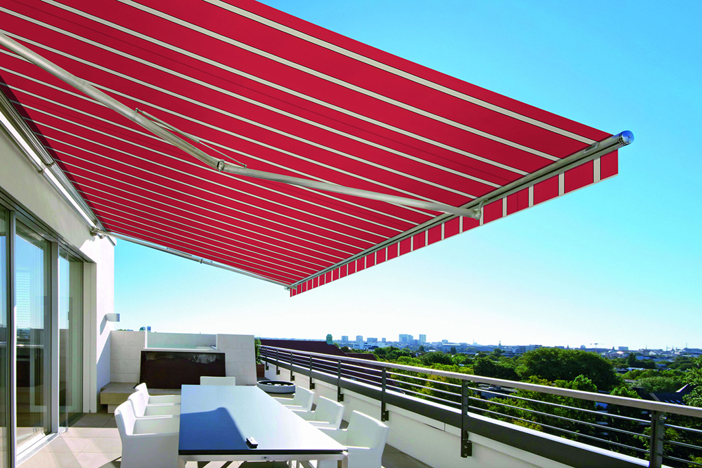 und UV-Beständig 140 x 270 cm tidyard Patio Markise Seilspann-Markise Balkonmarkise Komplettset Oxfordgewebe Außenbereich Sonnenschutz Wasser 